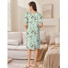 imageEkouaer Women Zip Up Robe Short Bathrobe Lightweight House Coats Floral Print House Dress with Pockets Nightgown S3XLAqua Multi