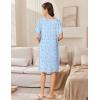 imageEkouaer Women Zip Up Robe Short Bathrobe Lightweight House Coats Floral Print House Dress with Pockets Nightgown S3XLBlue Grid Floral