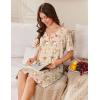 imageEkouaer Women Zip Up Robe Short Bathrobe Lightweight House Coats Floral Print House Dress with Pockets Nightgown S3XLYellow Floral