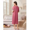 imageEkouaer Zip Up Robes for Women Long Waffle Knit Bathrobe Lightweight house coat Soft Full Length Nightgown with Pockets S3XLGray Purple