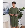 imageEkouaer Mens Robes Lightweight Zipper House Coat Short Bathrobes Soft Sleepwear with Pockets S3XLArmy Green