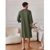 imageEkouaer Mens Robes Lightweight Zipper House Coat Short Bathrobes Soft Sleepwear with Pockets S3XLArmy Green