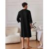 imageEkouaer Mens Robes Lightweight Zipper House Coat Short Bathrobes Soft Sleepwear with Pockets S3XLBlack