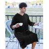 imageEkouaer Mens Robes Lightweight Zipper House Coat Short Bathrobes Soft Sleepwear with Pockets S3XLBlack