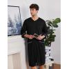 imageEkouaer Mens Robes Lightweight Zipper House Coat Short Bathrobes Soft Sleepwear with Pockets S3XLBlack