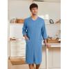 imageEkouaer Mens Robes Lightweight Zipper House Coat Short Bathrobes Soft Sleepwear with Pockets S3XLBlue