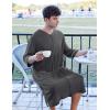 imageEkouaer Mens Robes Lightweight Zipper House Coat Short Bathrobes Soft Sleepwear with Pockets S3XLDark Grey