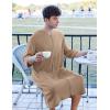 imageEkouaer Mens Robes Lightweight Zipper House Coat Short Bathrobes Soft Sleepwear with Pockets S3XLKhaki