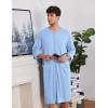 imageEkouaer Mens Robes Lightweight Zipper House Coat Short Bathrobes Soft Sleepwear with Pockets S3XLLight Blue