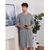 imageEkouaer Mens Robes Lightweight Zipper House Coat Short Bathrobes Soft Sleepwear with Pockets S3XLLight Grey