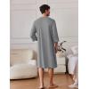 imageEkouaer Mens Robes Lightweight Zipper House Coat Short Bathrobes Soft Sleepwear with Pockets S3XLLight Grey