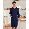 imageEkouaer Mens Robes Lightweight Zipper House Coat Short Bathrobes Soft Sleepwear with Pockets S3XLNavy Blue