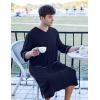imageEkouaer Mens Robes Lightweight Zipper House Coat Short Bathrobes Soft Sleepwear with Pockets S3XLNavy Blue