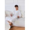 imageEkouaer Mens Robes Lightweight Zipper House Coat Short Bathrobes Soft Sleepwear with Pockets S3XLWhite