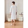 imageEkouaer Mens Robes Lightweight Zipper House Coat Short Bathrobes Soft Sleepwear with Pockets S3XLWhite