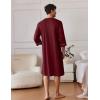 imageEkouaer Mens Robes Lightweight Zipper House Coat Short Bathrobes Soft Sleepwear with Pockets S3XLWine Red