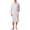imageEkouaer Mens Robes Lightweight Zipper House Coat Short Bathrobes Soft Sleepwear with Pockets S3XLWhite