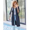 imageEkouaer Women Robes Zipper Front 34 Sleeve Housecoat Zip Up Bathrobes Lightweight Nightgown with Pockets SXXLBlue Purple