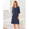 imageEkouaer Women Robes Zipper Front 34 Sleeve Housecoat Zip Up Bathrobes Lightweight Nightgown with Pockets SXXLBlue Purple