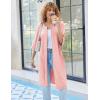 imageEkouaer Women Robes Zipper Front 34 Sleeve Housecoat Zip Up Bathrobes Lightweight Nightgown with Pockets SXXLDark Pink