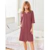 imageEkouaer Women Robes Zipper Front 34 Sleeve Housecoat Zip Up Bathrobes Lightweight Nightgown with Pockets SXXLGray Purple Red