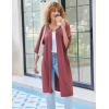 imageEkouaer Women Robes Zipper Front 34 Sleeve Housecoat Zip Up Bathrobes Lightweight Nightgown with Pockets SXXLGray Purple Red