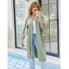 imageEkouaer Women Robes Zipper Front 34 Sleeve Housecoat Zip Up Bathrobes Lightweight Nightgown with Pockets SXXLLight Green