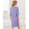 imageEkouaer Women Robes Zipper Front 34 Sleeve Housecoat Zip Up Bathrobes Lightweight Nightgown with Pockets SXXLLilac