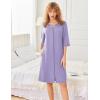 imageEkouaer Women Robes Zipper Front 34 Sleeve Housecoat Zip Up Bathrobes Lightweight Nightgown with Pockets SXXLLilac