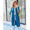 imageEkouaer Women Robes Zipper Front 34 Sleeve Housecoat Zip Up Bathrobes Lightweight Nightgown with Pockets SXXLRoyal Blue