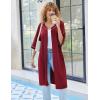 imageEkouaer Women Robes Zipper Front 34 Sleeve Housecoat Zip Up Bathrobes Lightweight Nightgown with Pockets SXXLWine Red