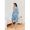 imageEkouaer Nightgowns for Women Sleeveless House Dress Soft Victorian Nightgown Button Night Dress with Pockets SXXLFloral Light Blue