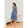 imageEkouaer Nightgowns for Women Sleeveless House Dress Soft Victorian Nightgown Button Night Dress with Pockets SXXLFloral Navy Blue
