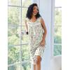 imageEkouaer Nightgowns for Women Sleeveless House Dress Soft Victorian Nightgown Button Night Dress with Pockets SXXLLeaf Yellow