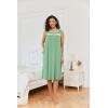 imageEkouaer Nightgowns for Women Sleeveless House Dress Soft Victorian Nightgown Button Night Dress with Pockets SXXLLight Green