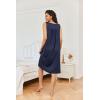 imageEkouaer Nightgowns for Women Sleeveless House Dress Soft Victorian Nightgown Button Night Dress with Pockets SXXLNavy Blue