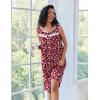 imageEkouaer Nightgowns for Women Sleeveless House Dress Soft Victorian Nightgown Button Night Dress with Pockets SXXLRed Floral