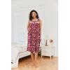imageEkouaer Nightgowns for Women Sleeveless House Dress Soft Victorian Nightgown Button Night Dress with Pockets SXXLRed Floral