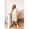 imageEkouaer Nightgowns for Women with Pockets Button Front Short Sleeve House Dresses Floral Print Mumu DressGreen Leaf