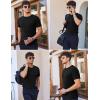 imageEkouaer Mens Knit TShirts Short Sleeve Casual Ribbed Shirts Lightweight Crewneck Tees Stretchy Undershirts SXXLBlack