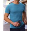 imageEkouaer Mens Knit TShirts Short Sleeve Casual Ribbed Shirts Lightweight Crewneck Tees Stretchy Undershirts SXXLBlue