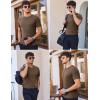 imageEkouaer Mens Knit TShirts Short Sleeve Casual Ribbed Shirts Lightweight Crewneck Tees Stretchy Undershirts SXXLBrown