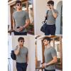 imageEkouaer Mens Knit TShirts Short Sleeve Casual Ribbed Shirts Lightweight Crewneck Tees Stretchy Undershirts SXXLGrey