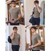 imageEkouaer Mens Knit TShirts Short Sleeve Casual Ribbed Shirts Lightweight Crewneck Tees Stretchy Undershirts SXXLKhaki