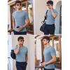 imageEkouaer Mens Knit TShirts Short Sleeve Casual Ribbed Shirts Lightweight Crewneck Tees Stretchy Undershirts SXXLLight Blue