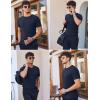 imageEkouaer Mens Knit TShirts Short Sleeve Casual Ribbed Shirts Lightweight Crewneck Tees Stretchy Undershirts SXXLNavy