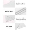 imageEkouaer Mens Knit TShirts Short Sleeve Casual Ribbed Shirts Lightweight Crewneck Tees Stretchy Undershirts SXXLWhite