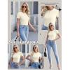 imageEkouaer Womens Basic Tee Shirts 3 Pack Short Sleeve Crew Neck Thermal Underwear Tops Base Layer3pcs Beige Beige Beige