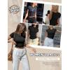 imageEkouaer Womens Basic Tee Shirts 3 Pack Short Sleeve Crew Neck Thermal Underwear Tops Base Layer3pcs Black Sage Green Light Gray
