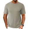 imageEkouaer Mens Knit TShirts Short Sleeve Casual Ribbed Shirts Lightweight Crewneck Tees Stretchy Undershirts SXXLApricot